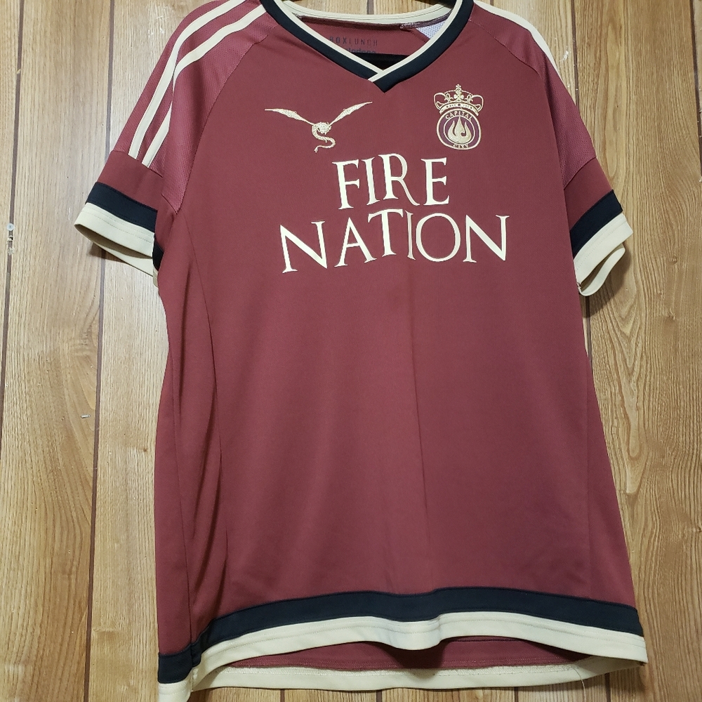 Avatar Last Airbender Fire Nation Zuko Capital City Jersey Adult 2XL Box Lunch